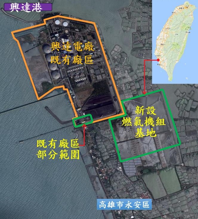 興達電廠電廠燃氣機組位置示意圖