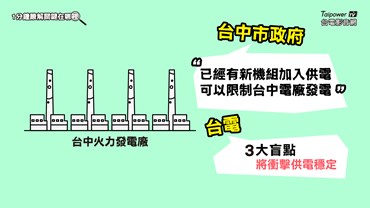 限制台中電廠發電 3大盲點將衝擊供電穩定