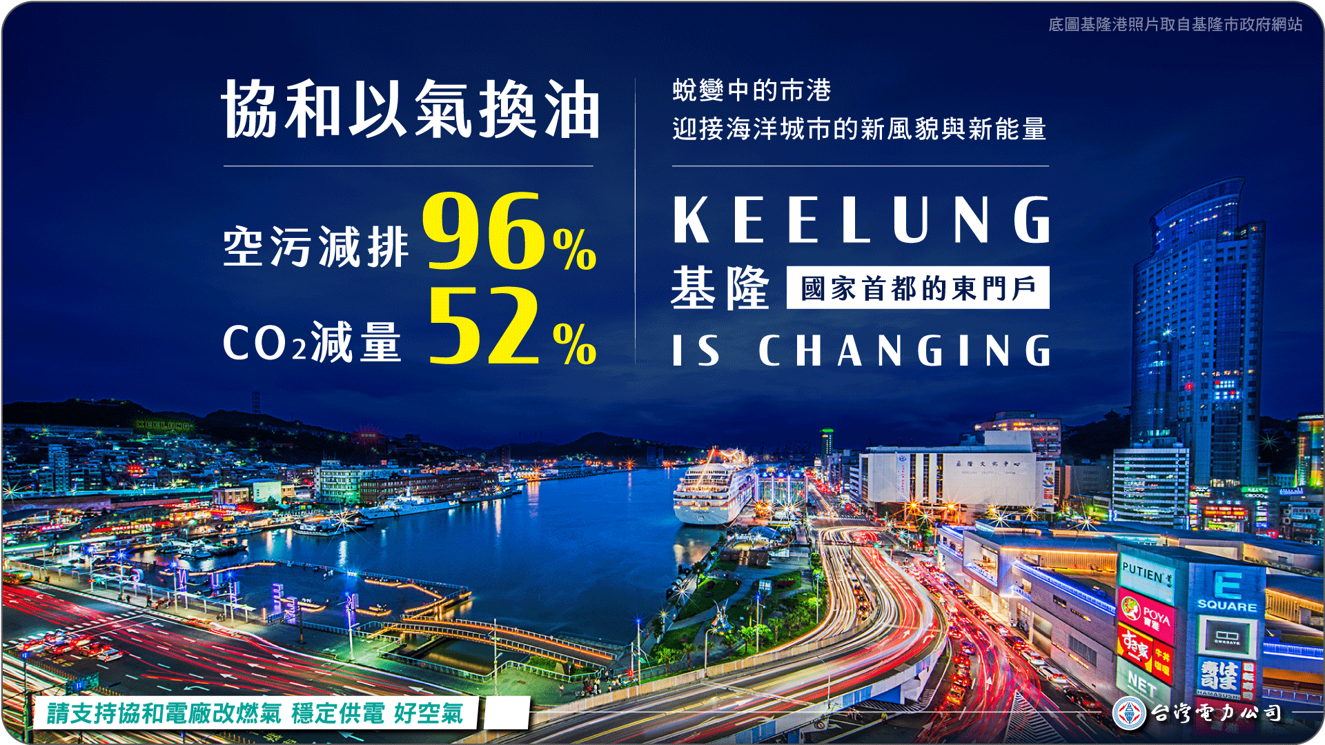 協和電廠改建 以氣換油 空污減排96% 溫室氣體減量52%